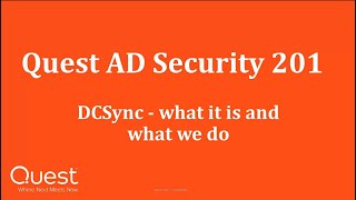 DCSync  what it is and what we do [upl. by Kailey840]