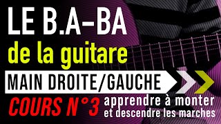 LE BABA DE LA GUITARE cours n°3 quotmain droite  gauche monter et descendre les marchesquot [upl. by Sixela555]