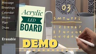 LED Acrylic Message Board  DEMO [upl. by Valerle]