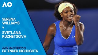 Serena Williams v Svetlana Kuznetsova Extended Highlights  Australian Open 2009 Quarterfinal [upl. by Aniles612]