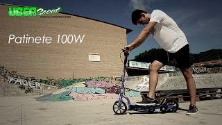 Patinete eléctrico UberScoot 100W en el skate park [upl. by Packer]