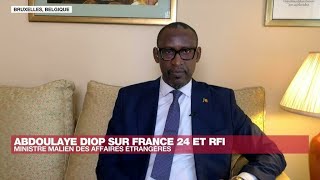 Abdoulaye Diop chef de la diplomatie du Mali juge quotinacceptablesquot les déclaration de Paris [upl. by Mieka782]