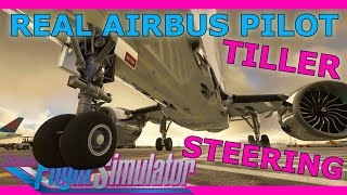 New A32NX Feature Nose Wheel Steering Guide with a Real Airbus Pilot [upl. by Enylhsa479]