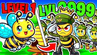 Upgrading 1 BEE to 100000 BEE ARMY in Pocket Bees [upl. by Noir]