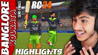 INTENSE 🔥 RCB  KKR  SEMIFINALS   IPLRCPL REAL CRICKET 24 [upl. by Conrade]