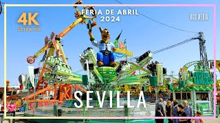 Feria de Sevilla 2024 Feria de Abril Atracciones Calle del Infierno [upl. by Luapleahcim]