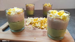 🎄verrine idéal pour les fêtes  avocat  thon  oeufs dur  facile et rapide ☃️🤶 [upl. by Akinajnat]