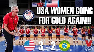 USA WOMEN STUN BRAZIL IN OLYMPIC SEMIFINAL 🇺🇸 [upl. by Demakis554]