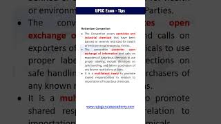 Rotterdam Convention  UPSC EXAM  ENVIRONMENT [upl. by Nowujalo]