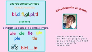 GRUPOS CONSONANTICOSBLCLFLGLPLTLTAREAS PARA NIÑOS1 [upl. by Tecla]