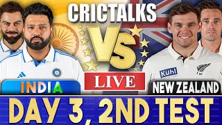 Live IND Vs NZ Day 3  2nd Test  Live Scores amp Commentary  India vs New Zealand  Last 20 [upl. by Abih]