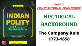 Indian Polity by M Laxmikanth Video 1  Historical Background The Company Rule 17731858 [upl. by Araik414]