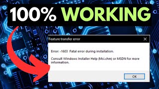 How To Fix Error 1603 On Windows [upl. by Iht]