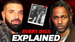 Drake Vs Kendrick Lamar  The 100 Full Story Explained [upl. by Tnarb]