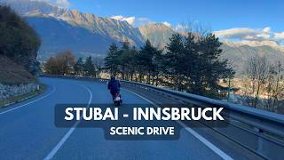 Stubai  Innsbruck  Scenic drive  4k HDR Dolby Vision  Tirol Austria [upl. by Anilam332]