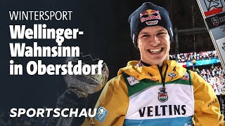 Vierschanzentournee Wellinger fliegt und siegt in Oberstdorf  Sportschau [upl. by Gnaht]