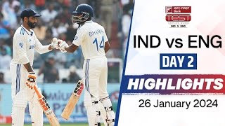 ind vs eng 1st test day 2 highlights 2024 india vs england 1st test day 2 highlights 2024 ind vs eng [upl. by Kathrine]