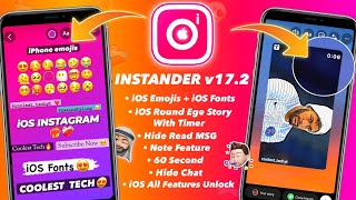 Instander v172 Tutorial  iOS Emojis  IOS Fonts  Share Reels like iphone On Instagram Android [upl. by Bristow]