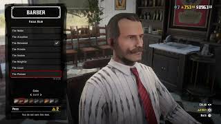 Red Dead Redemption 2 Online  RDO  All Barber Facial Hair Styles as of 1242022 Reference Video [upl. by Einafats614]