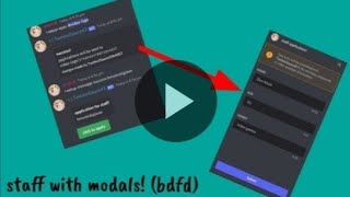 7th tutorial  Staff application command with the modals bdfd [upl. by Norbie759]