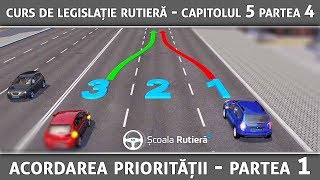 Curs de legislație rutieră  Cap 5 Part 4  Acordarea priorității [upl. by Latonia]