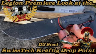 Legion Premiere Look at the SwissTech Kräftig drop point in D2 steel [upl. by Dagall]