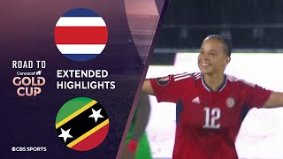 Costa Rica vs Saint Kitts amp Nevis Extended Highlights  CONCACAF W Gold Cup  CBS Sports A3 [upl. by Assilaj]