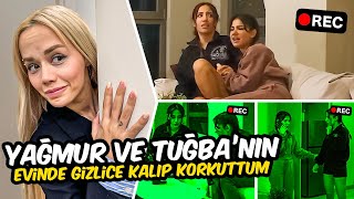 YAĞMUR VE TUĞBANIN EVİNDE GİZLİCE KALIP KORKUTTUM  Gamze Karta Yağmur Tuğba Eroğlu [upl. by Ihana]