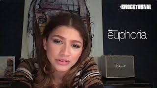 Zendaya Hunter Schafer amp Dominic Fike Talk HBOs Euphoria Season 2 [upl. by Kimball]