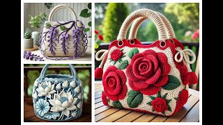 Heartwarming woolen bag designsdesign knitting bag crochet [upl. by Dorella568]