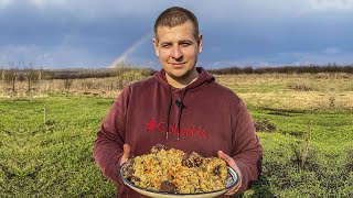 ОБОЖГЛИ КАЗАН И ПРИГОТОВИЛИ УЗБЕКСКИЙ ПЛОВ В ЧУГУННОМ КАЗАНЕ НА ПРИРОДЕ [upl. by Almire]