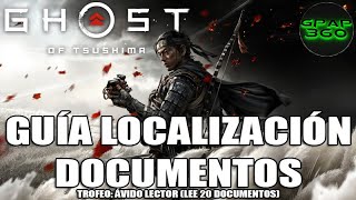 Ghost of Tsushima  Localización de todos los Documentos Trofeo Ávido lector [upl. by Crispa]