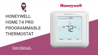 Honeywell T4 Pro Thermostat Manual Installation and User Guide [upl. by Swann]