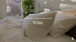 Essential Color Spotlight Our White Percale and Sateen Sheets  Brooklinen [upl. by Joiner861]