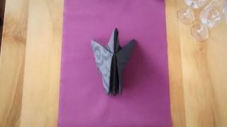 Napkin folding from Duni  Butterfly [upl. by Eimaj]