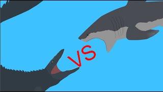 Mosasaurus Vs Megalodon [upl. by Casi]