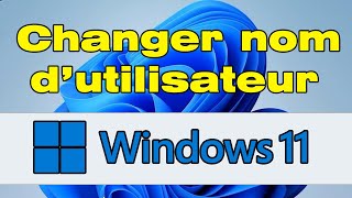 Comment changer le nom dutilisateur sur Windows 11 [upl. by Bergstein35]