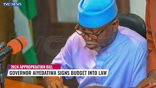 WATCH Governor Aiyedatiwa Signs 2024 Ondo Budget Into Law [upl. by Niamert]