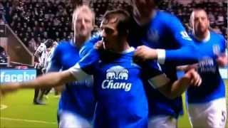 Leighton Baines FreeKick v Newcastle [upl. by Yznyl]