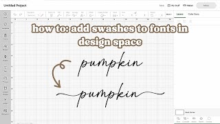 How to ADD SWASHES TO FONTS in DESIGN SPACE  Cricut tip you NEED TO KNOW [upl. by Nora]