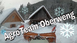 Winterdienst Oberösterreich Cabview Schneeräumung zur Almhütte Schneehöhe 80cm Agro Team Oberweng [upl. by Halilad355]