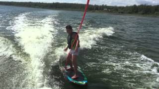 2012 Seadoo challenger 180 surfing with no rope [upl. by Annis]