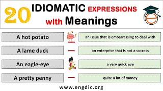 20 Idiomatic Expressions Most common daily use Idioms [upl. by Varian374]