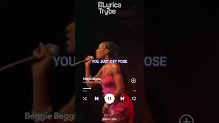 Ayra Starr  Beggie Beggie Lyrics lyricstrybe afrobeats [upl. by Poree820]