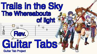 Trails in the Sky The Whereabouts of Light 星の在り処 空の軌跡 fingerstyle solo Guitar Tabs [upl. by Saidnac659]