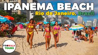 Rio de Janeiro Brazil  Ipanema Sunny Beach Walking Tour 4K60fps with Captions  Prowalk Tours [upl. by Jedthus41]