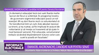 EMANOEL ANDRONACHE CANDIDAT AUR PENTRU SENAT [upl. by La]