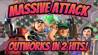 BOOM BEACH OUTWORKS IN 2 HITS DURING OPERATION MASSIVE ATTACK [upl. by Inatirb]