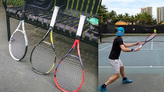 Yonex VCORE 98 2023 vs Prince ATS Tour 98 vs Ai98  tennis racket testing [upl. by Kirk]