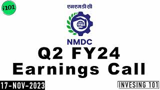 NMDC Limited Q2 FY24 Earnings Call  NMDC Limited Concall  2024 Q2 Results [upl. by Teillo]